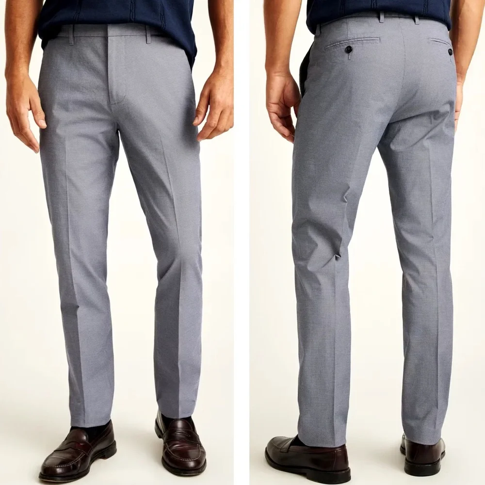 Bonobos Men’s Weekday Warrior Tuesday Straight Leg Black & White Pant Sz 35 X 30